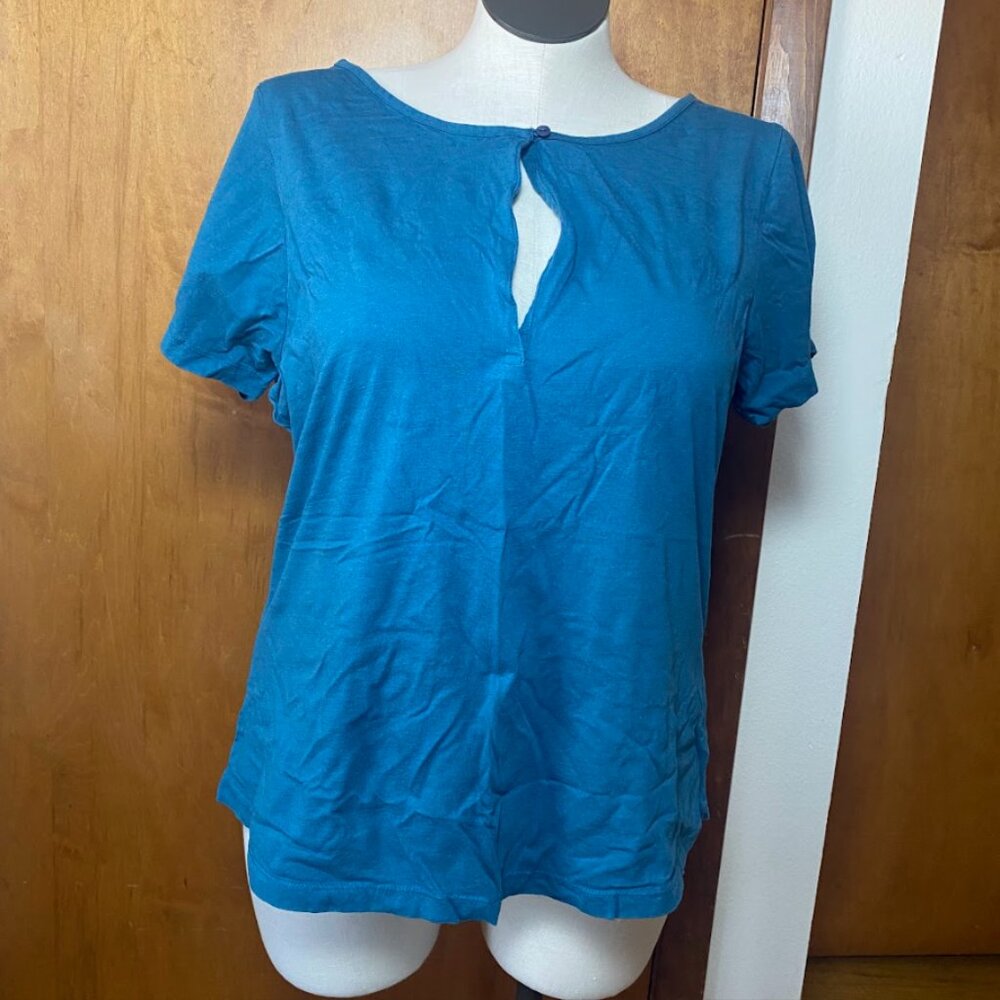 GUC sz 2X Adore Me Blue Sleep Top Plus Size Cotton Modal